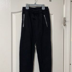 Black Old Navy Joggers with zippers size L 10/12